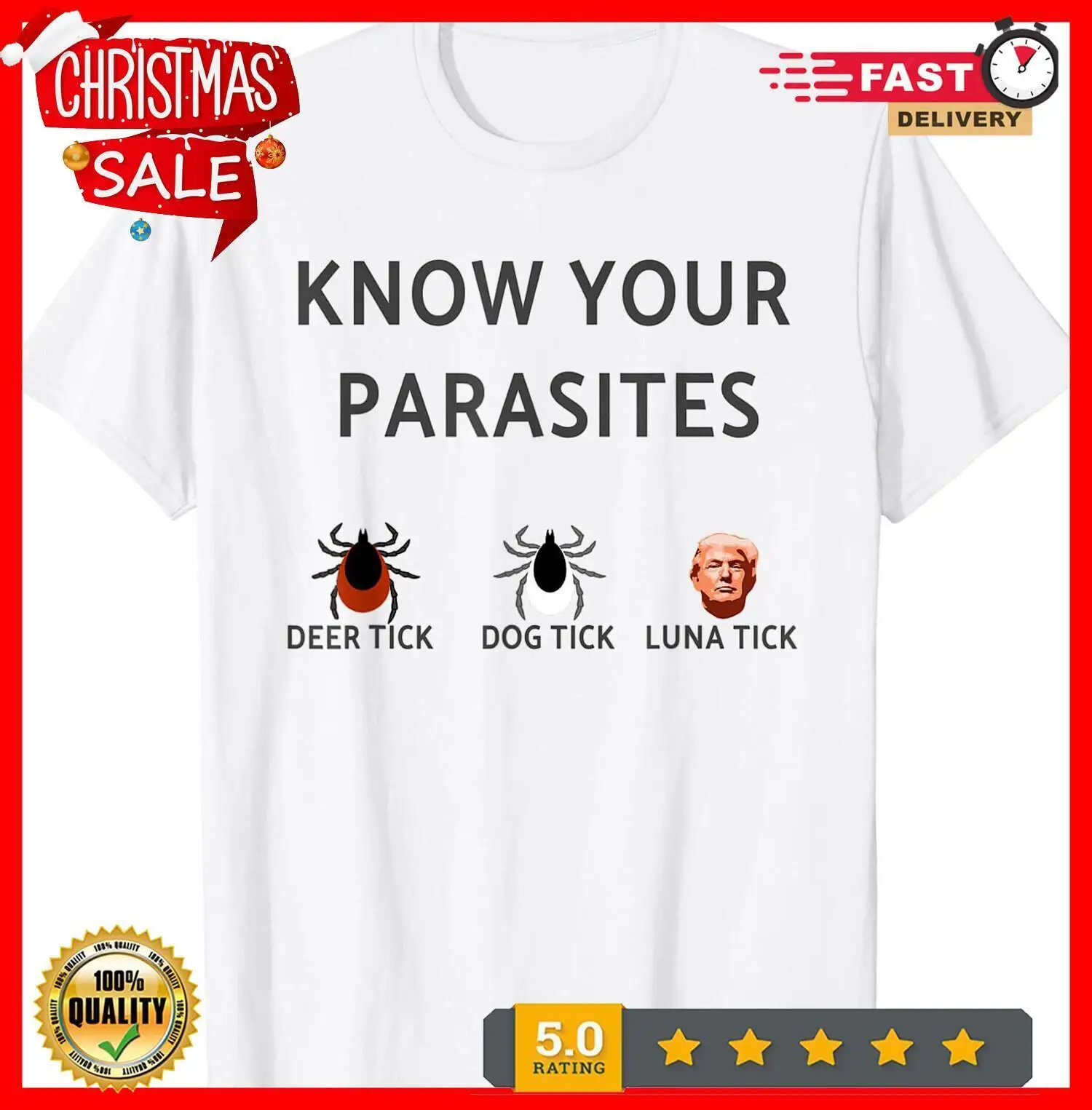 Рубашка с надписью Знайте своих паразитов