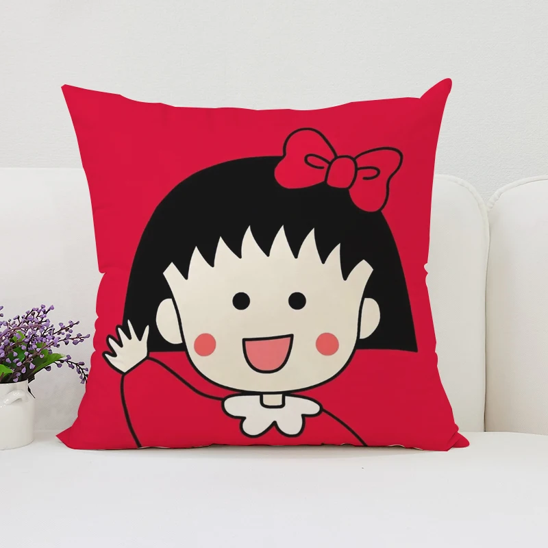 45x45 см Декор дивана C-Chibi Маруко-тян Набор подушек с двухсторонней наволочкой