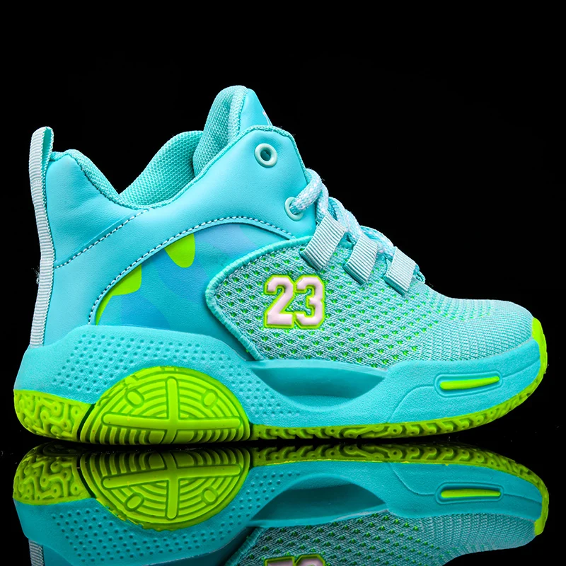

2022 Spring New Kids Basketball Shoes Fashion Breathable Sport Shoes Shock-Absorbant Basketball Sneakers Boys Training Sneakers