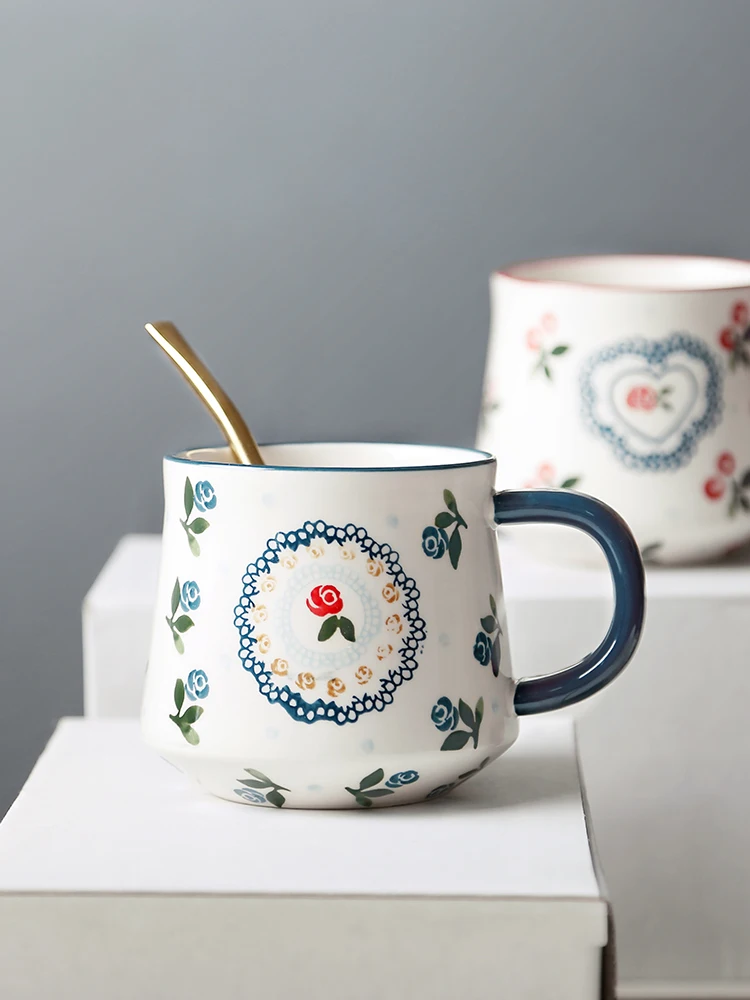 

Vintage Aesthetic Mug Coffee Cups Ceramic High Quality Home Minimalist Modern Art Mugs Creativity Fashion Canecas Mug Cute Cup