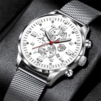 montre homme mens watches luxury stainless steel mesh belt quartz wrist watch luminous clock men businesswatch relogio masculino