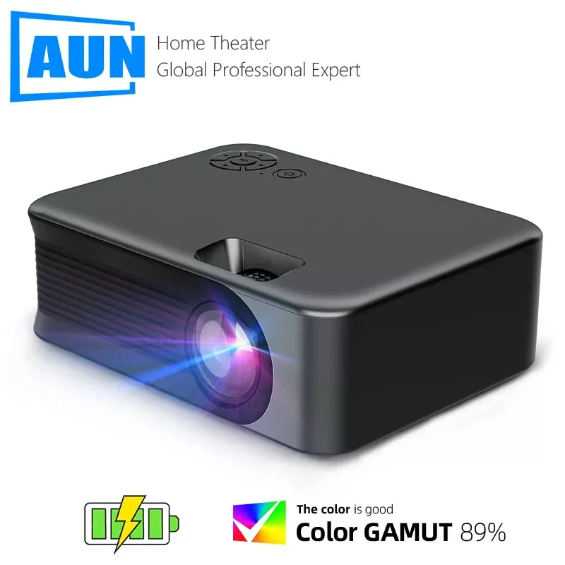 

NEW2023 AUN MINI Projector Smart TV WIFI Portable Home Theater Cinema Battery Sync Phone Beamer LED Projectors for 4k Movie A30
