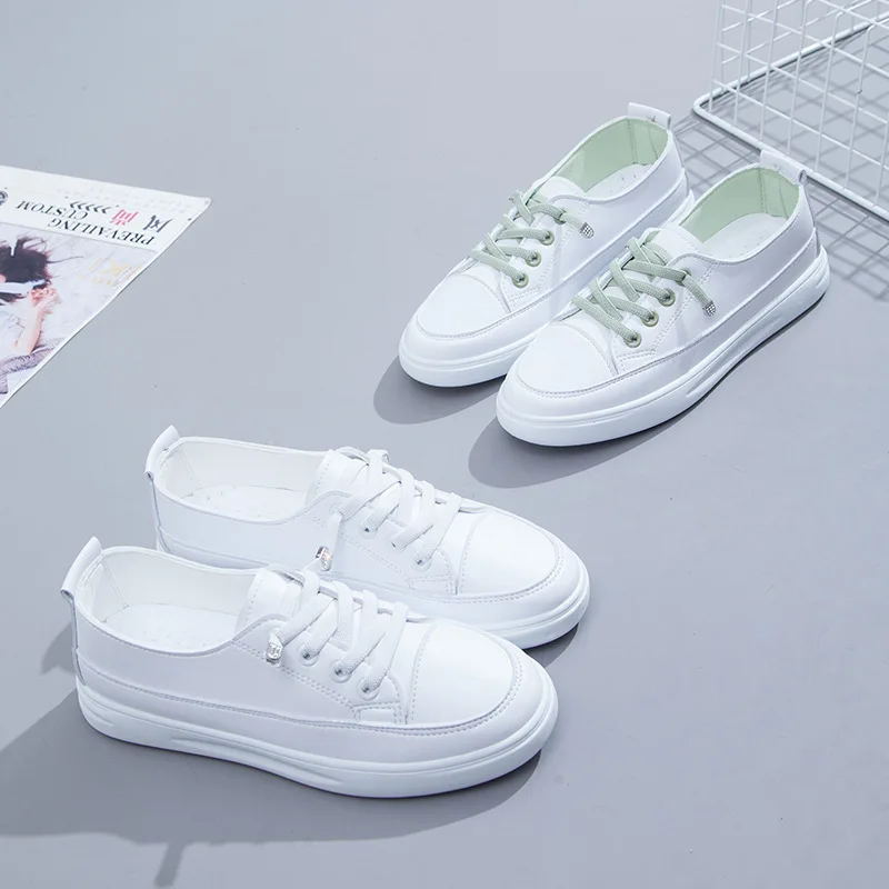 

Женские туфли с открытым носком, белые универсальные туфли, повседневная женская обувь, новинка 2022