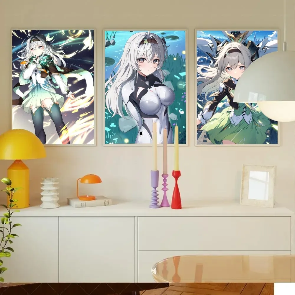 Аниме игра Honkai звезда рельс Светлячок плакат наклейки гостиная спальня вход