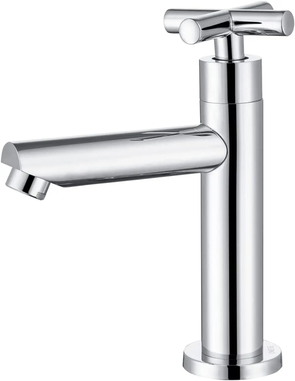 

Cold Water Basin Faucet Bathroom Tap Cold Water Guest Toilet Pillar Tap Cold Water Fitting with Connection Hose Chrome