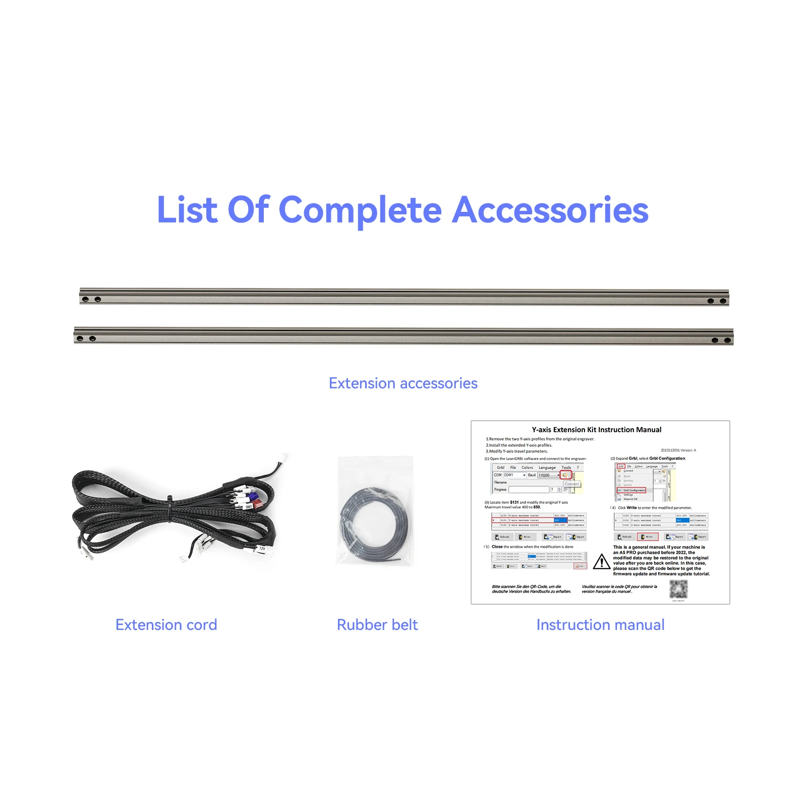 Расширительный комплект зоны гравировки ATOMSTACK для расширения машин A5/X7/A10/S10 до