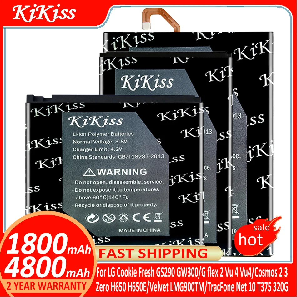 Аккумулятор для LG Cookie Fresh GS290 GW300/G flex 2 Vu 4 Vu4/TracFone Net 10 T375 320G/Zero H650 H650E/Velvet LMG900TM/Cosmos 3 |
