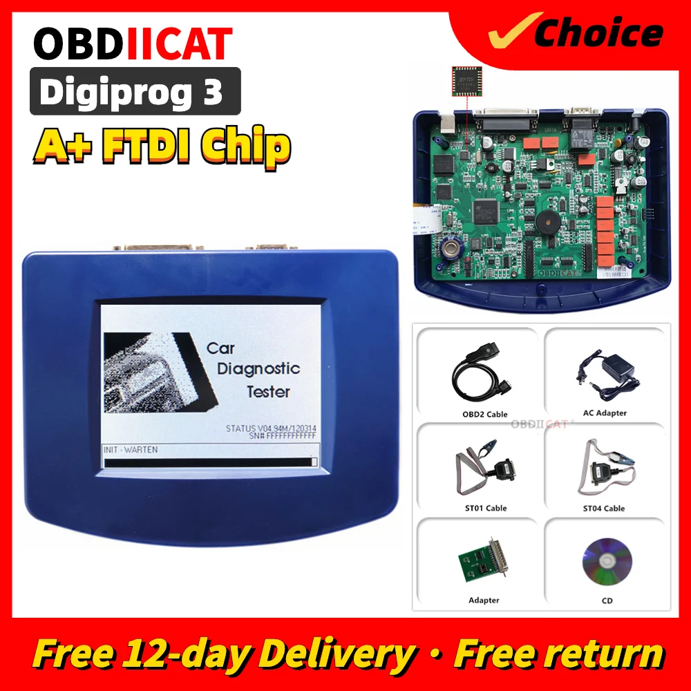 

A Quality Digiprog 3 Full Sel V4.94 OBD Version Digiprog3 OBD2 Programmer Tool with FT232BL&93C46 Chip DIGIPROG ST01 ST04 Cable