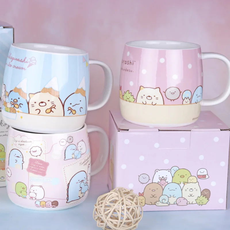 

Anime Cartoon Sumikko Gurashi Corner Bio Cartoon Cute Ceramic Mug Drinking Milk Coffee Tea Water Cups Home Office Breakfast Cup