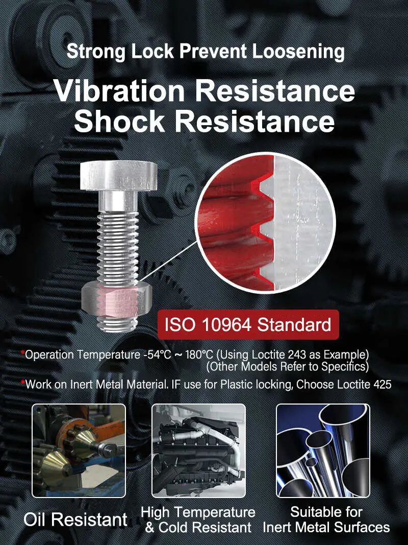 1 шт. клей для резьбы LOCTITE 243 50 мл синий средней прочности без примесей