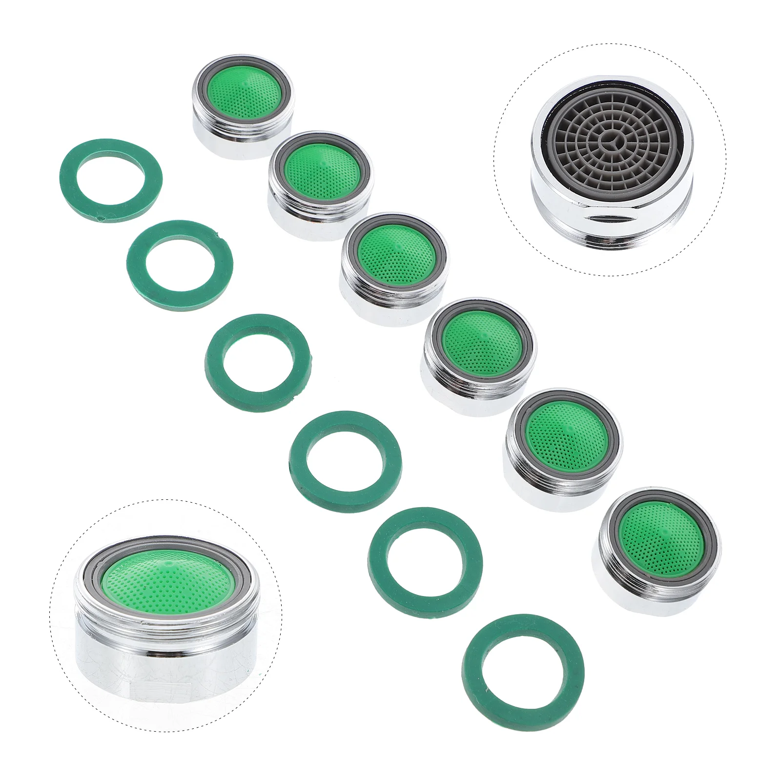 

6pcs Sink Aerator Filter Tap Bubbler Core Replacement