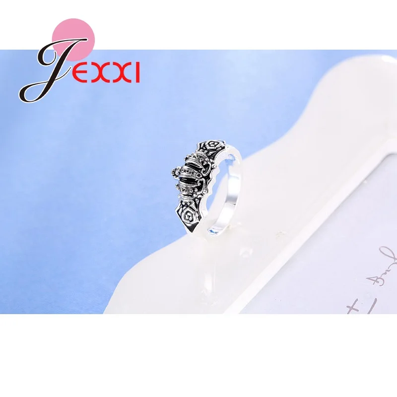 Серебряные кольца с короной JEXXI