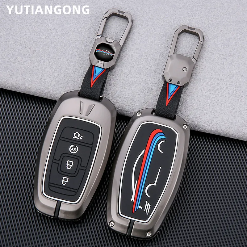 

Zinc Alloy Key Car Cover Case Remote Control Protection Shell Keychain Accessories for Lincoln 2017 MKX MKZ MKC for Ford Mondeo