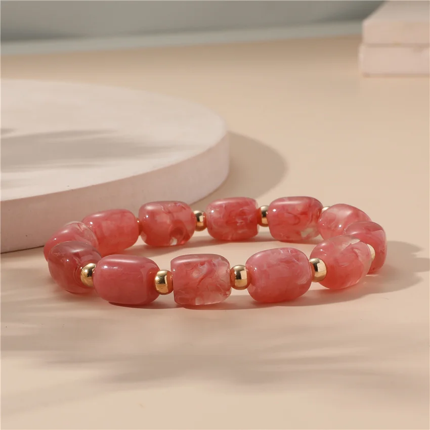 

Anslow Brand Fashion Jewelry Irregular Handmade DIY Beads Adjustable Female Bracelet Summer Cute Romantic Anniversary Gift