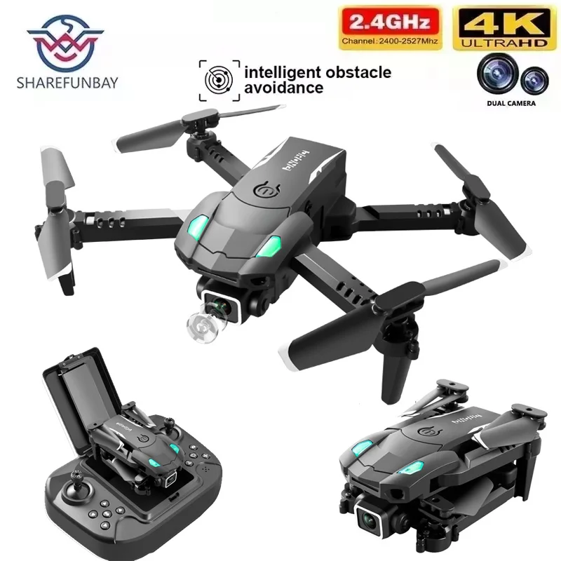 

2022 NEW S128 Mini Drone 4K HD Camera Three-sided Obstacle Avoidance Fixed Height Professional Foldable Quadcopter Dron Toys