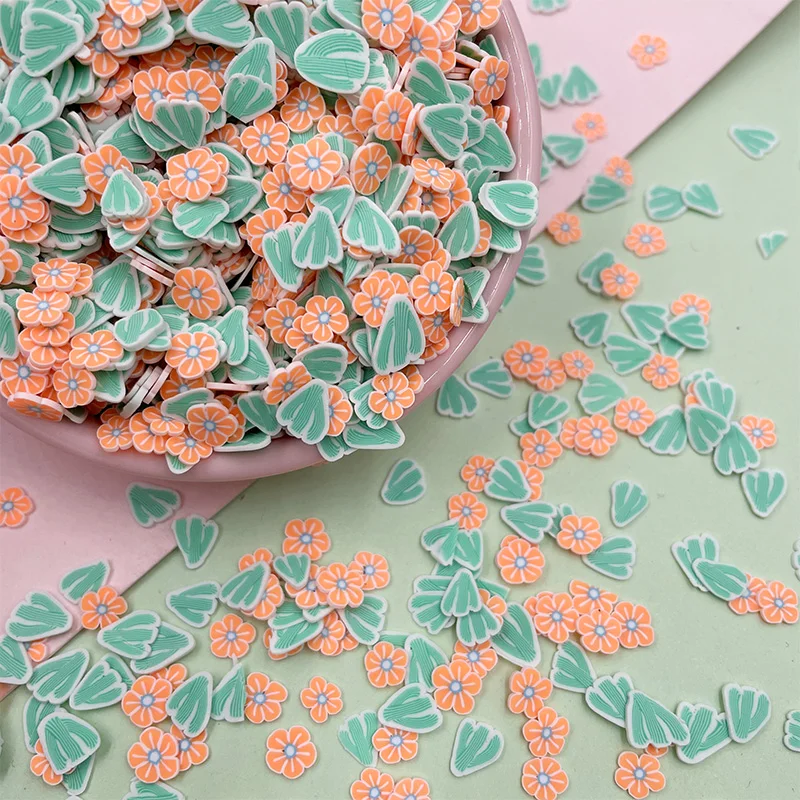 

50g Cute Flower Cactus Polymer Slices Hot Clay Sprinkles for Crafts Making Slime Filler DIY Craft Tiny plastic klei Accessory
