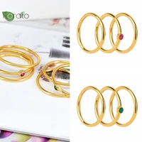 gold plated minimalist punk finger rings for women engagement anniversary party gift casual ring anillos fine jewelry
