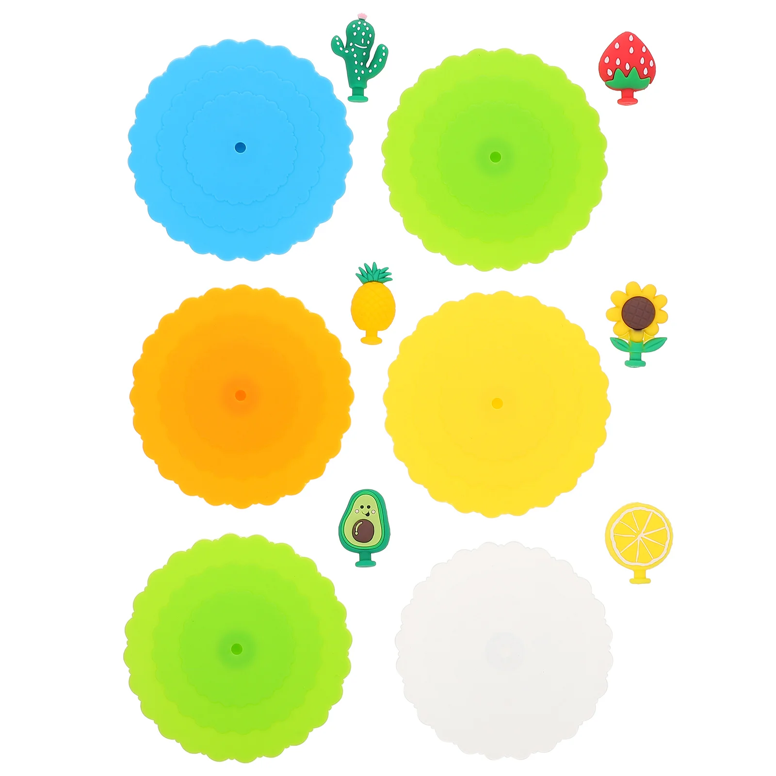 

6pcs Cup Cover Leak-proof Multipurpose Cup Lid Cup Cover Leakproof Cup Lid Mug Lid for Hotel Kitchen Friends Home