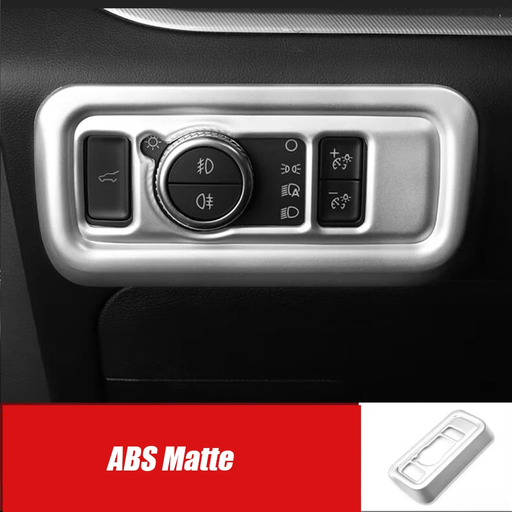 

2020 2021 2022 For Ford Explorer ABS carbon /matte Car Headlamps Adjustment Switch frame Panel Cover Trim Car Accessories