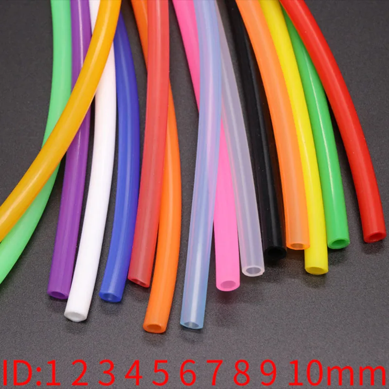 1 Meter ID 1 2 3 4 5 6 7 8 9 10 mm Silicone Tube Flexible Rubber Hose Food Grade Soft Drink Pipe Water Connector Colorful