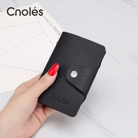 cnoles women simple clutch bag wallet id card holder black luxury brand designer short purse money bag