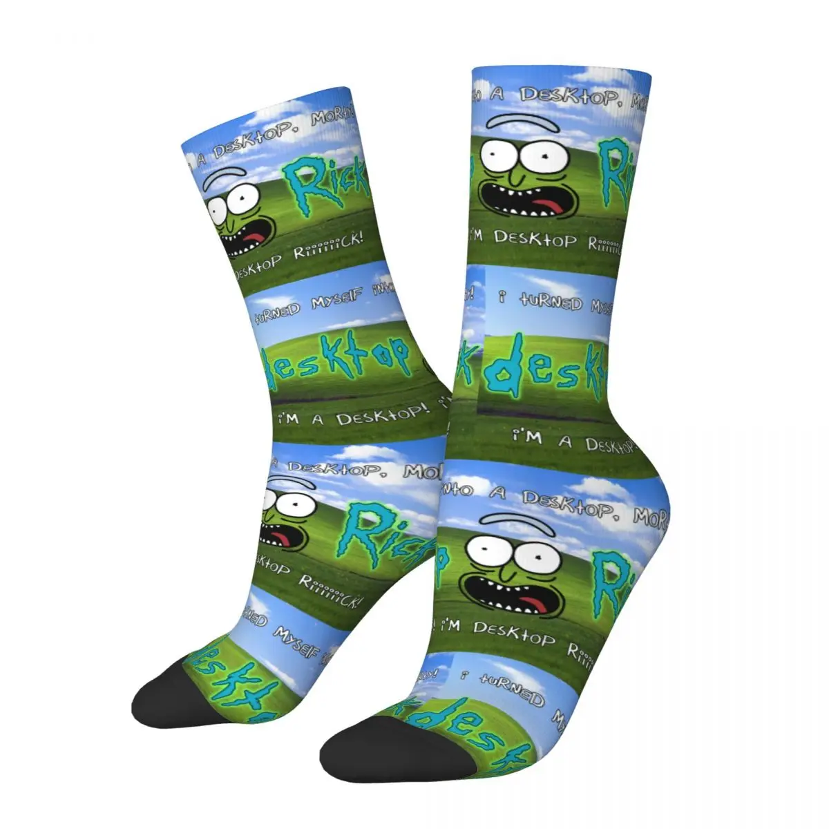 

Короткие носки Pickle Rick Stuff, удобные носки для скейтборда, теплые носки для мужчин, отличная идея для подарка