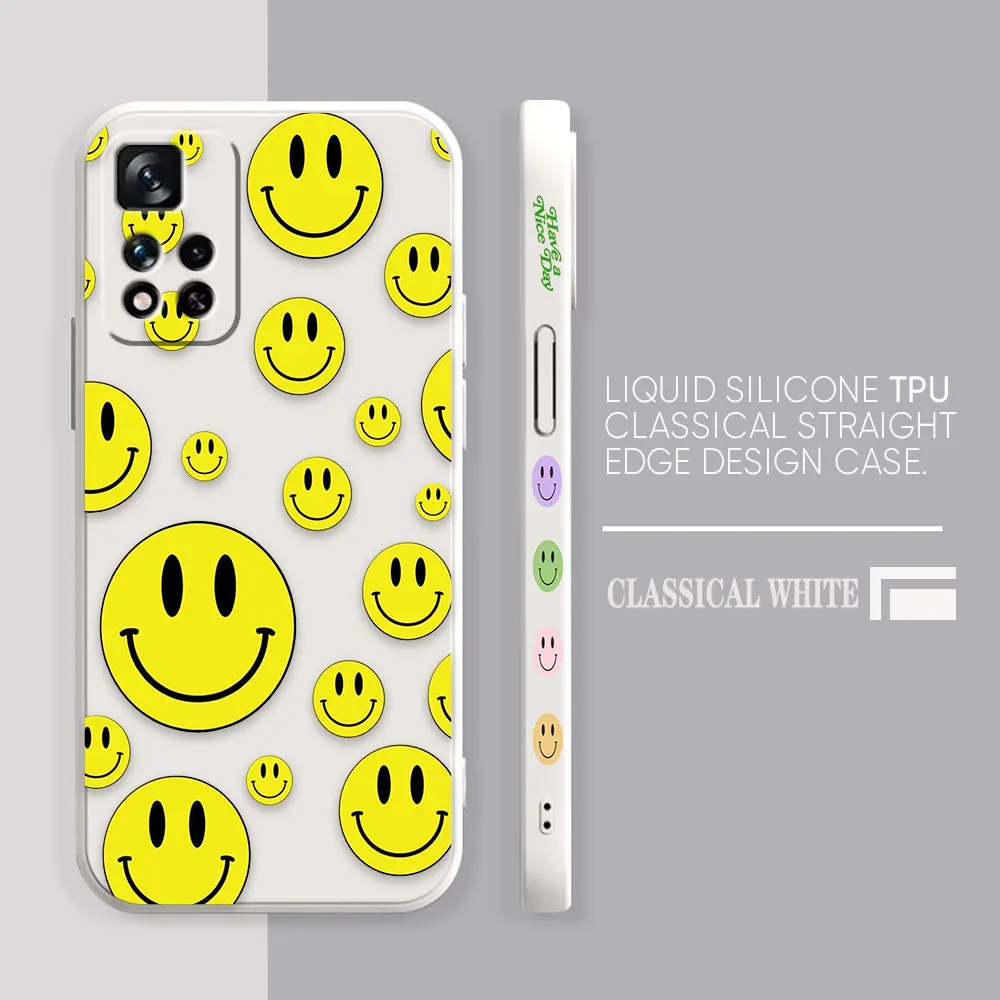 Phone Case For Redmi Note 12 11 11T 11R 11S 10 9T 8 7 7S PRO PLUS 4G 5G Case Cover Fundas Cqoues Shell Capa Funny Smiling Face