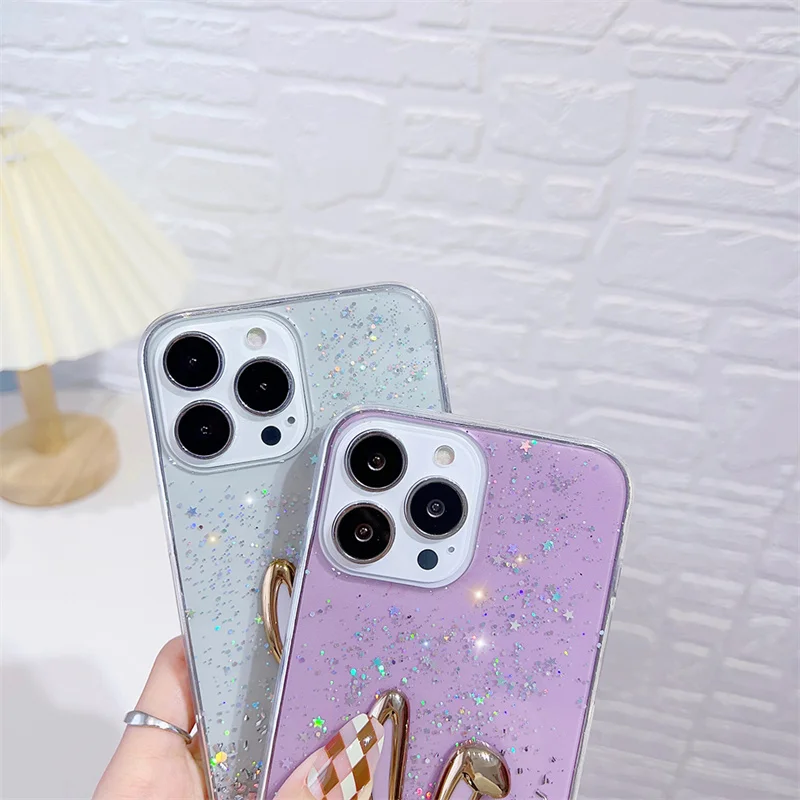 Роскошный милый мягкий чехол-подставка с кроликом для Xiaomi Redmi Note 13 13ProPlus 12 12C 12S 11S 10C