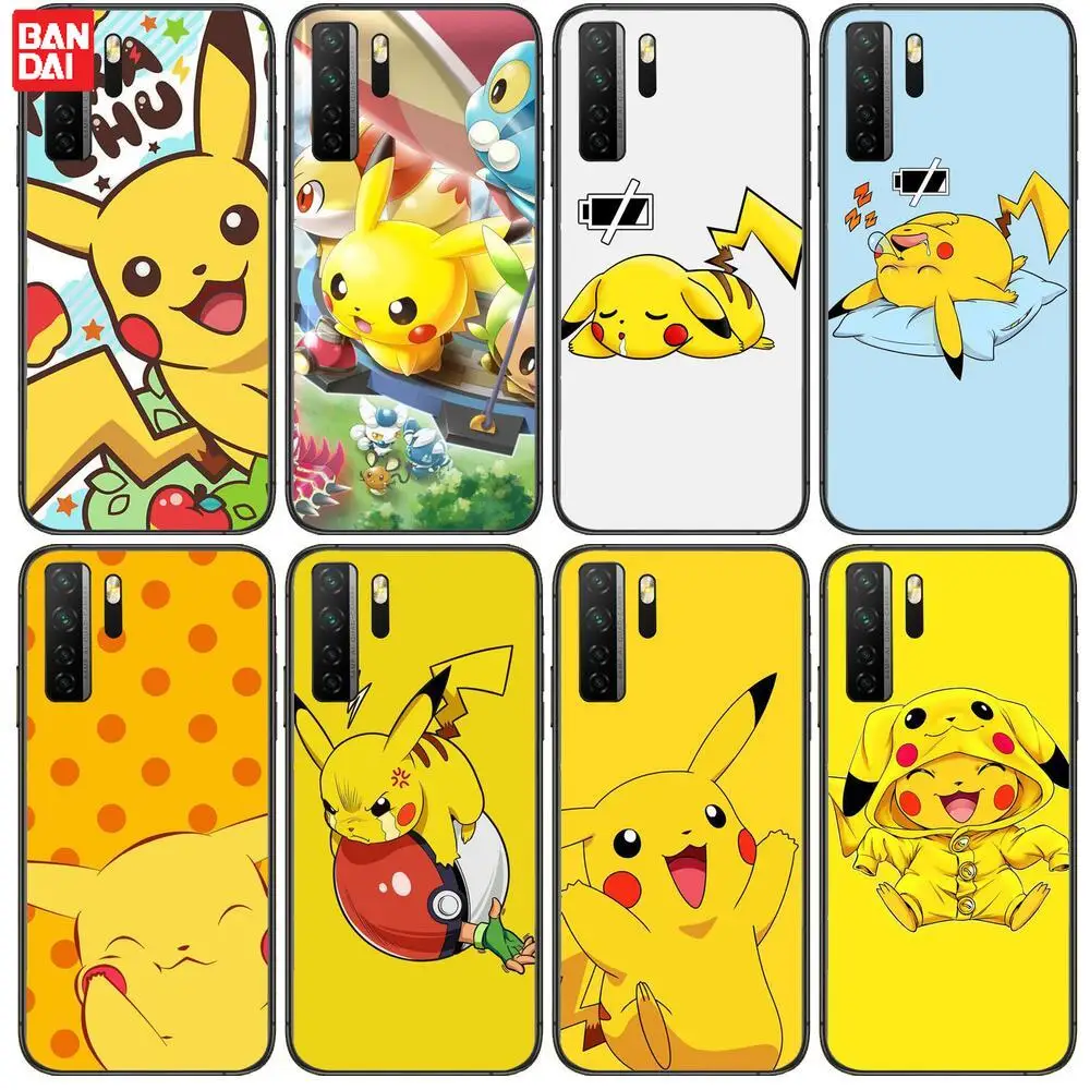 

Cute Hot Selling* Pikachu Black Soft Cover The Pooh For Huawei Nova 8 7 6 SE 5T 7i 5i 5Z 5 4 4E 3 3i 3E 2i Pro Phone Case cases