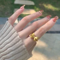 Bowknot Ring Female Vietnam Shajin Simulation Gold Opening Does Not Fade Niche Design Ins Fashion Personality