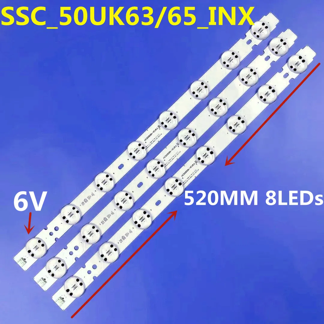 

15pcs/lot LED Strip for G 50UK6520PSA 50UK6520 50UK6510PSF 50UK6510 50UK6500 50UK6470 50uk6950 HC500DQN-VCUR/L 50UK63/65_INX