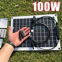 18v solar panel kit complete with controller 100w flexible solar plate portable house backup power sunlight charger outdoor home