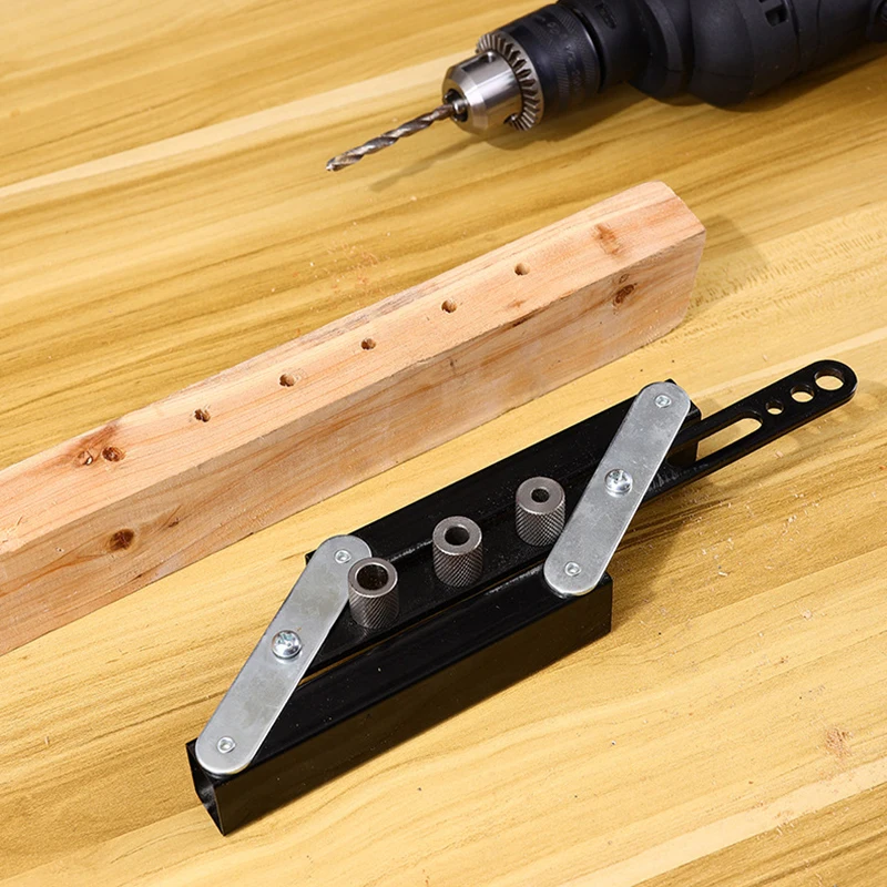 

3 in 1 Adjustable Doweling Jig Woodworking Pocket Hole Jig With 6/8/10mm Drill Bit For Drilling Guide Locator Puncher Tools