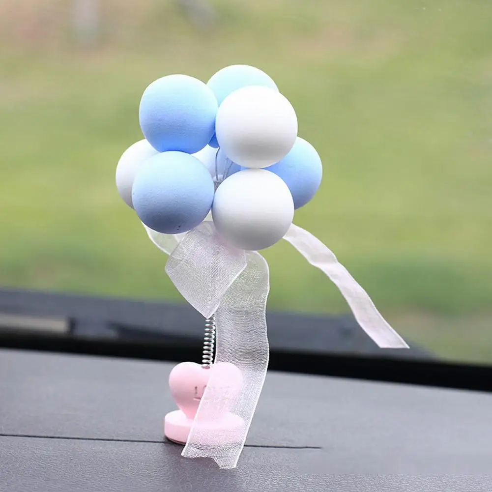 

Car Decoration Ornaments Auto Nodding Balloon Auto Interior Dashboard Accessories Spring Shaking Head Toys For Girls Gifts