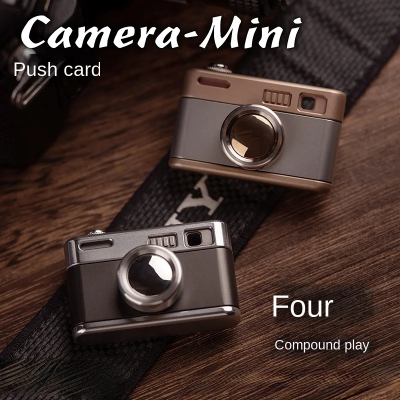 EDC Camera Push Button Snap Coin Fingertip Metal Toy Decompression Artifact