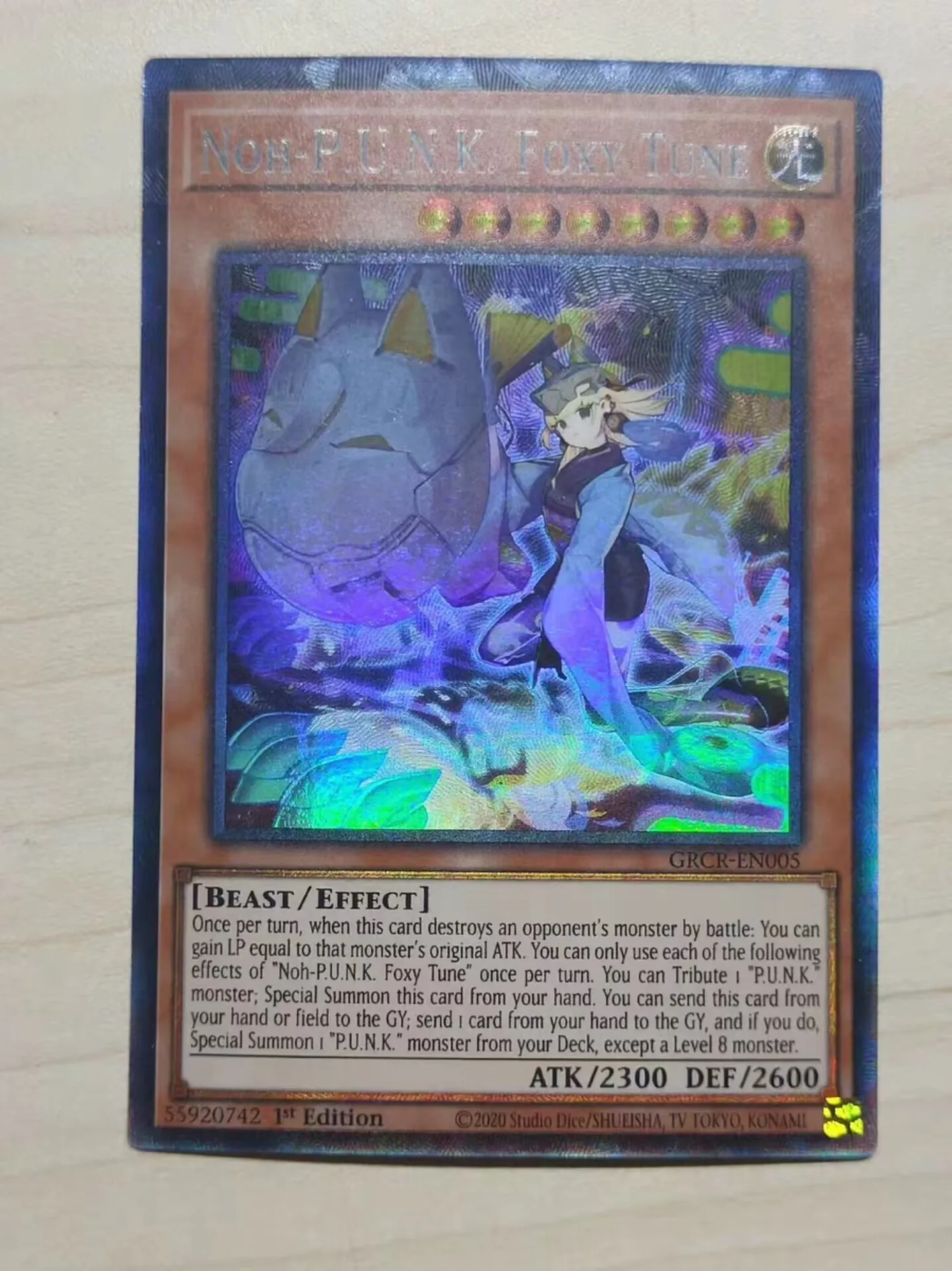 Yugioh KONAMI Duel Monsters TCG GRCR-EN005. Коллектор мелодий Foxy редкая английская коллекция 1-го