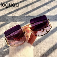 hollow out oversized women square sunglasses 2022 brand designer men sun glasses big frame oculos de sol feminino sunglasses