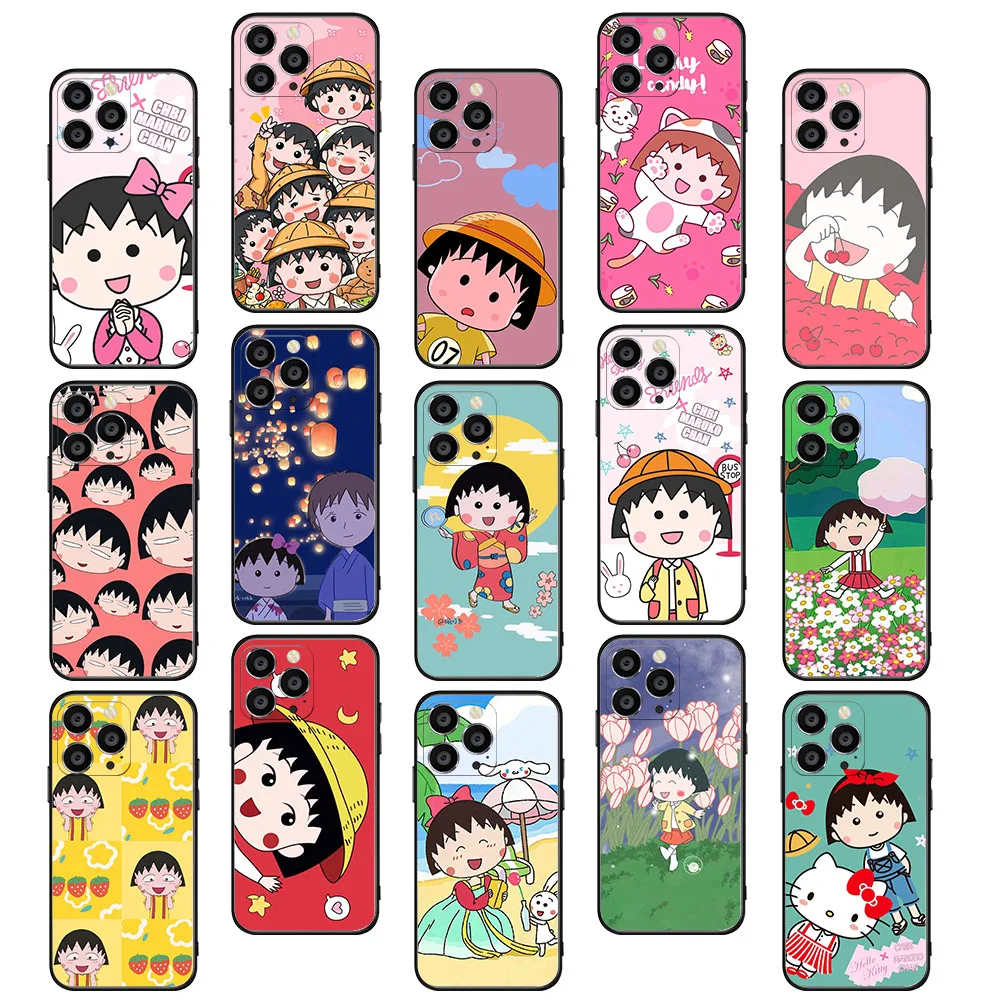 Мягкий чехол BY-19 Chibi Maruko-chan для Samsung S21 S22 S23 S24 FE Ultra A01 A02 M02 M02S Quantum 2 Plus