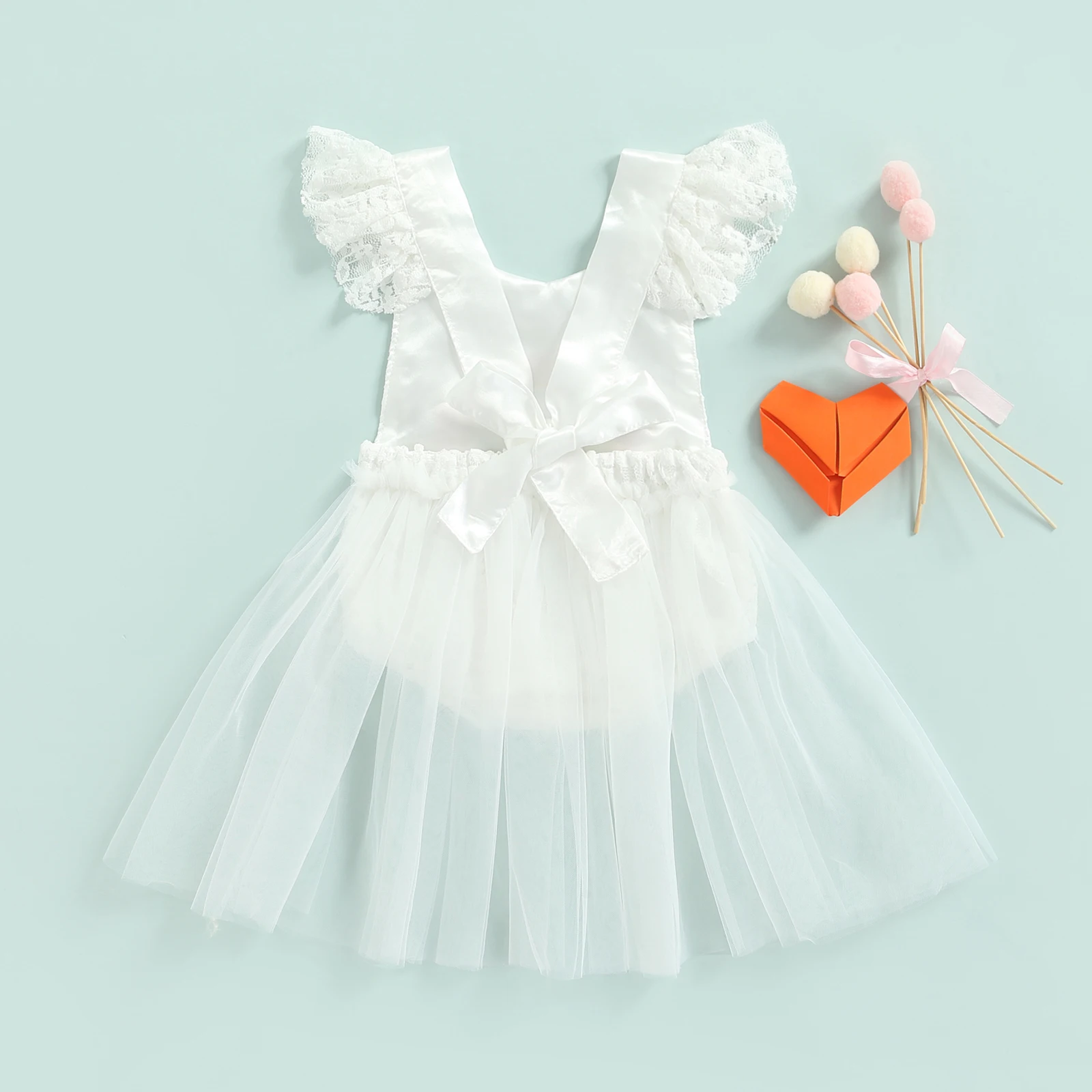 Летнее боди для маленьких девочек с юбкой-пачкой и коротким рукавом |