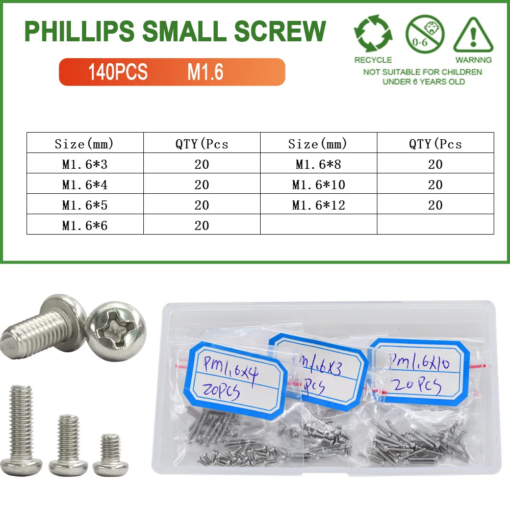 

Винты нержавеющая сталь 304 M1 M1.2 M1.4 M1.6 M2