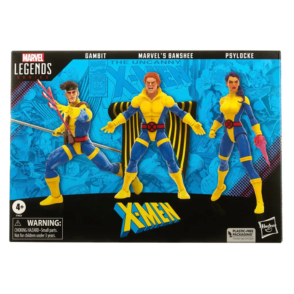 

Original Hasbro Marvel Legends Series: Marvel’s Banshee, Gambit, & Psylocke 6" Action Figure Collectible Figure Toy Gift