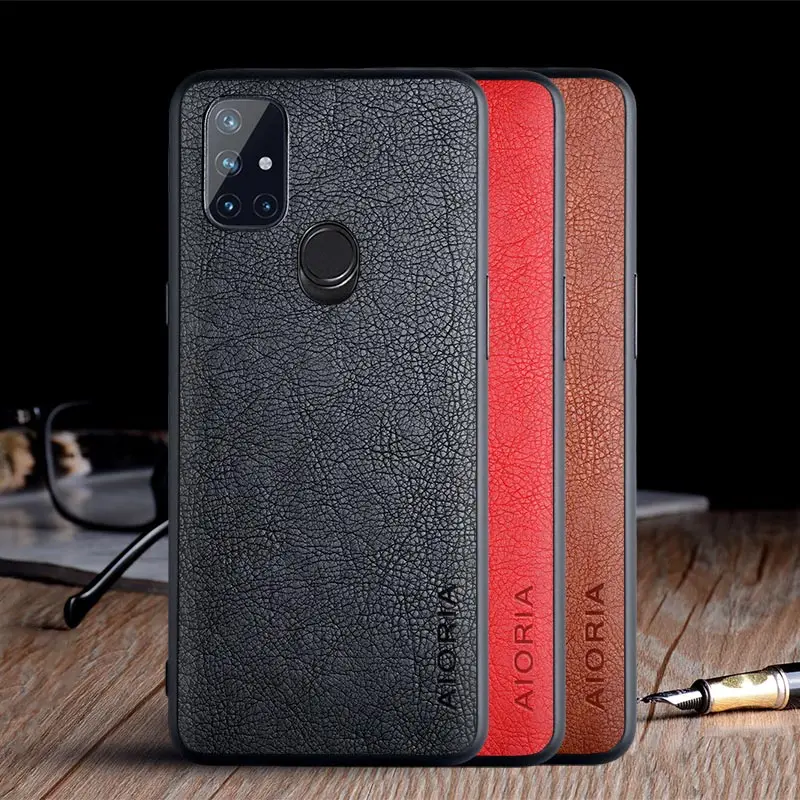 

Case for Oneplus Nord N10 5G funda luxury Vintage Leather skin coque with TPU + PC hard cover for oneplus nord N10 case capa