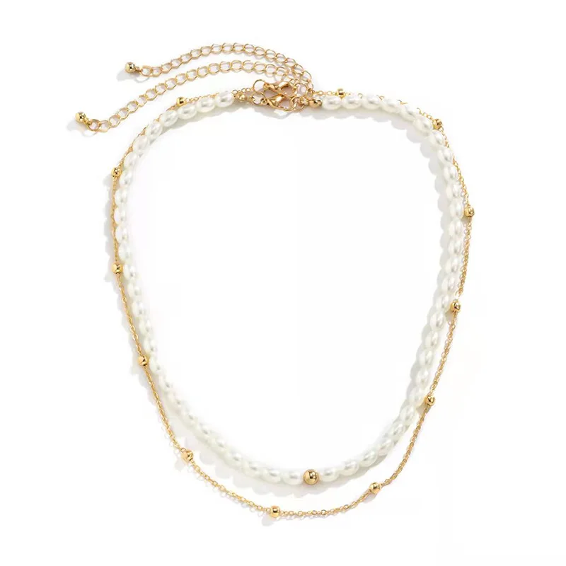 

Vintage Fashion Anime Pearl Gold Pendant Necklace Grunge Personality Cute Jewelry Aesthetic Light Luxury Gothic Accessories.