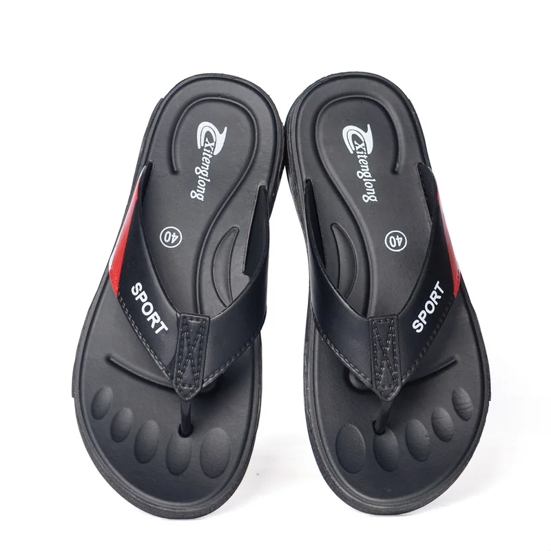 

Summer Flip-flops Non-slip Wear-resistant Fashion Sandals Clip-on Men's Slippers Outside Wear Beach Shoes