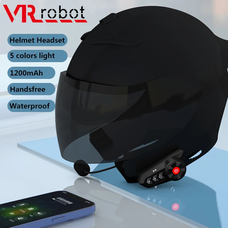

VR robot, 5 цветов, мотоциклетная гарнитура, Bluetooth шлем, наушники, беспроводная гарнитура, длинный стэнби, стерео музыкальный плеер для Moto