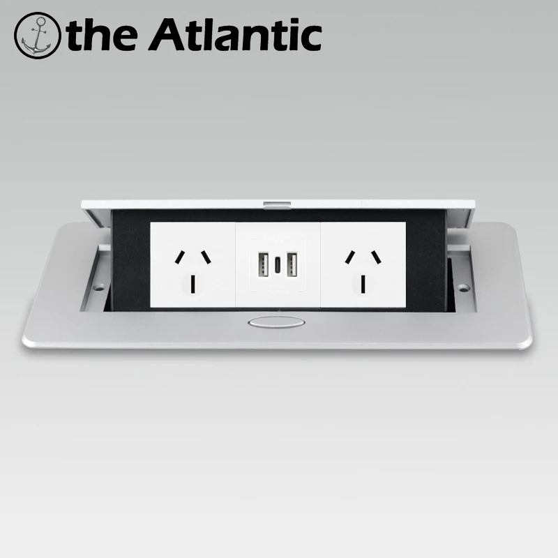 Австралийская розетка выдвижная настольная с портами USB Type-C 15 А электрические
