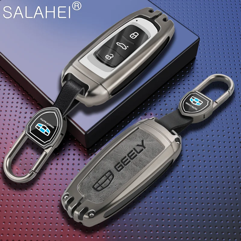 

Car Key Protection Case Keychain Cover Bag Accessories For Geely Atlas Boyue NL3 EX7 Emgrand X7 EmgrarandX7 SUV GT GC9 Borui