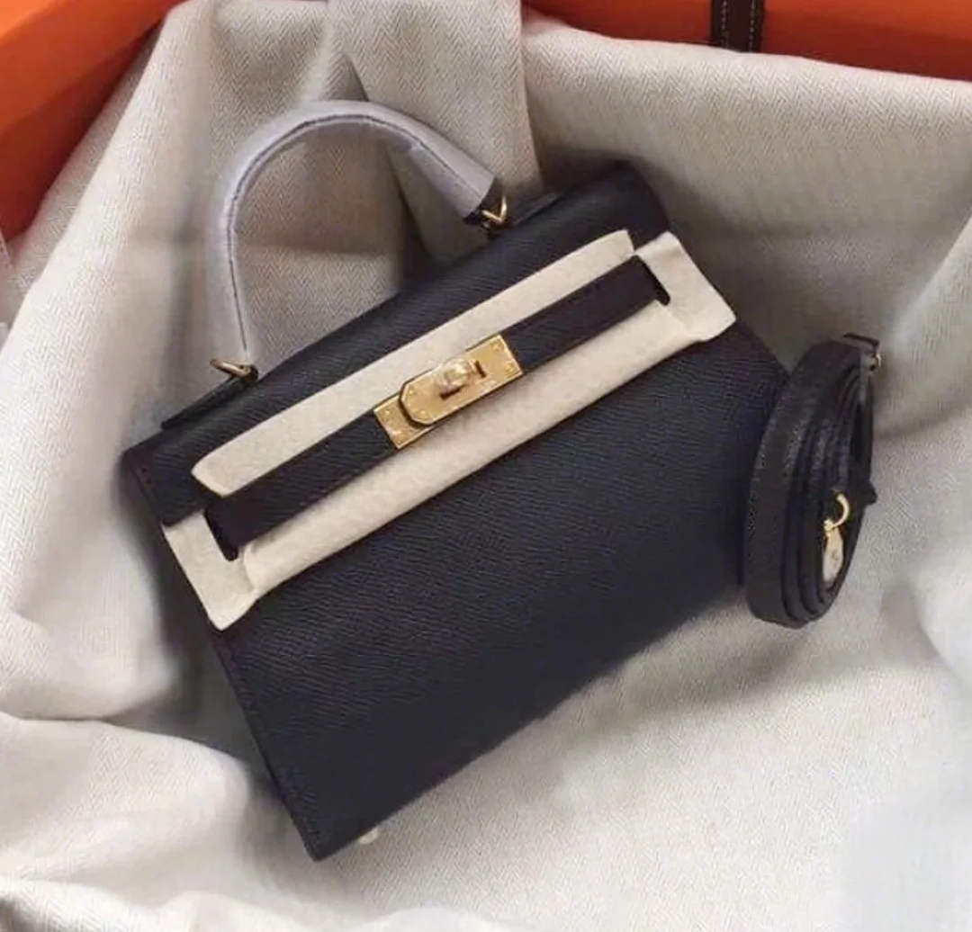 

Роскошная качественная оригинальная брендовая Высококачественная Женская сумочка H family mini второго поколения из кожи Келли универсальная с...