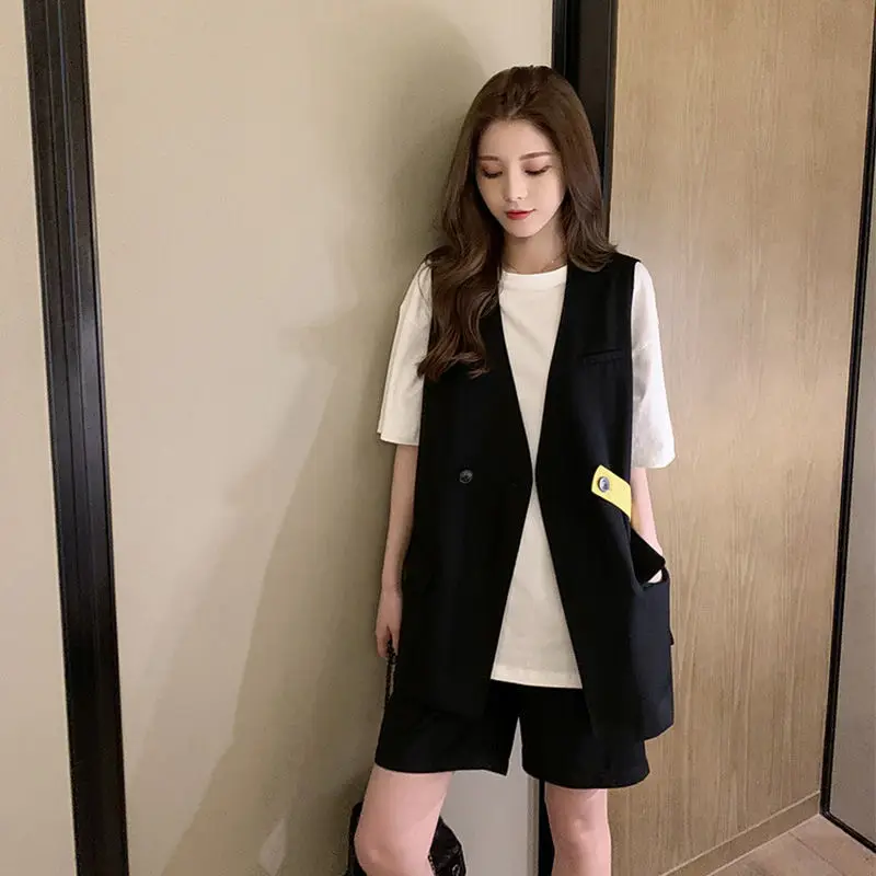 Женские комплекты из 3 предметов простые женские крутые футболки с коротким