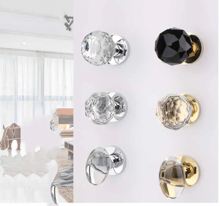 

Diamond Crystal Handles Glass Knobs Cupboard Drawer Pulls Kitchen Cabinet Door Wardrobe Handle Furniture Hardware New